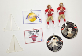 Vintage Hallmark Sports Christmas Ornaments Chicago Bulls Lakers Lou Gehrig Lot - £14.88 GBP