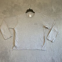 Men`s TOMMY HILFIGER graphic Long Sleeve T-shirt Logo Shirt Grey Logo XL - $12.87