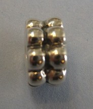 Biagi Double Beaded Row Silver Clip Lock/Stopper European Bead - £6.26 GBP