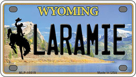Laramie Wyoming Novelty Mini Metal License Plate Tag - £11.76 GBP