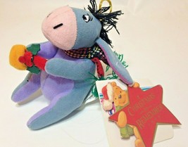 Disney Eeyore 1999 Christmas To Remember Plush Ornament Winnie Pooh Friend Toy - £15.69 GBP