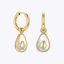 Avocado Drop Earrings For Women Gold Color Fruit Earings Fashion Jewelry Gifts S - £20.96 GBP
