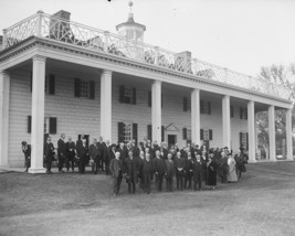 Large group of people in front of George Washington's Mount Vernon Photo Print - $8.81+