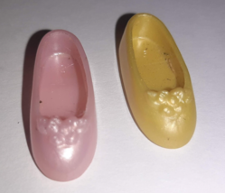 Vintage Lady Lovely Locks Doll Shoes Singles Lot Pink Yellow 1980s Toys ... - $9.90