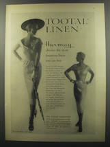 1953 Tootal Linen Harmay Dress by Geoffrey Beene Advertisement - £14.78 GBP