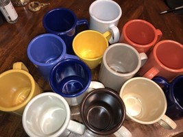 Vintage Melamine Mugs Cups Set of 10 USA Coffee Tea new good mix Prolon Cups - £32.70 GBP