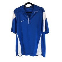 Nike Mens Polo Shirt Dri-Fit Soccer Football Short Sleeve Blue M - $14.49