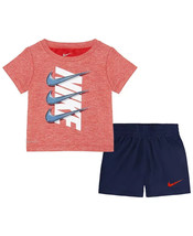 NIKE Baby Boys Dri-Fit Dropset T Shirt and Shorts, 2 Piece Set - £22.38 GBP