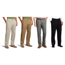 NWT IZOD Men Heritage Chino Double Pleat Classic Comfort Flex No Iron Pa... - £31.59 GBP