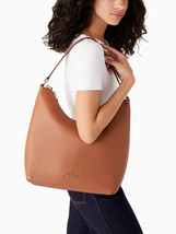 NWB Kate Spade Zippy Large Shoulder Bag Brown Leather K8140 $449 Retail Gift Bag - £130.12 GBP