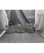 3 Tea-lite Candle Holder6  Row House-  Metal Pattern 22x7 - €24,31 EUR