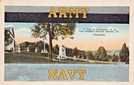 Washington DC-VISTA Arlington Cemetery VIRGINIA-LARGE Letter Army Navy Postcard - £2.58 GBP