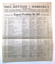 Paul Roetteger Chemical Raw Materials Drugs Medicine Fats Oils Export Pr... - $25.00