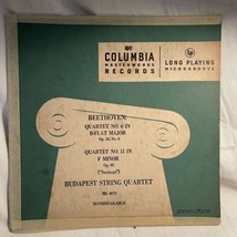 Beethoven String Quartet #6 In B-Flat Major Op. 18-6 Budapest Quartet - Columbia - £5.94 GBP