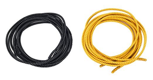 Elastic No Tie Shoelaces for Adults and Children (2-Pack) Black and Yellow