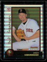 Vintage 1998 Bowman Chrome Refractor Baseball Card #279 Bret Saberhagen Red Sox - £9.84 GBP