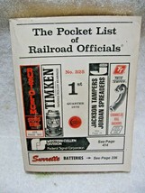 Vintage 1st Quarter 1976 &quot;The Pocket List Of Railroad Officials&quot; Diesel-Caboose! - £15.67 GBP
