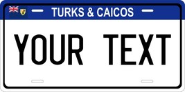 Turks and Caicos Blue License Plate Personalized Custom Car Bike Motorcycle - £8.78 GBP+