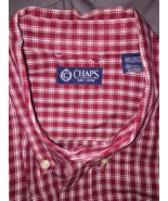 Ralph Lauren Chaps Mens XL Shirt Long Sleeve Button-Down Red Plaid 100% ... - £12.47 GBP