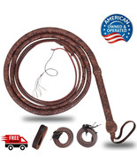 Kangaroo Hide Leather Bullwhip 04 to 16 Feet Long 16 Plaits Indiana Jone... - $32.24+
