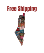 Tatreez Embroidery Palestine Map Wall Hanging Decor 25cm Free Shipping - $127.34 CAD