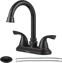 Oil-Rubbed Bronze, 2 Gpm Parlos Two-Handle Bathroom Sink Faucet With Metal Drain - £44.34 GBP