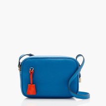 J. CREW Signet Royal Blue Pebbled Leather Crossbody Bag - $544.05 MXN