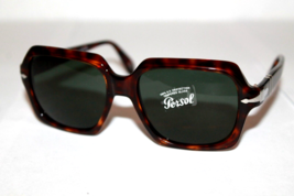 PERSOL Sunglasses PO0581S 24/31 Havana Frame W/ Green Lens - $118.79