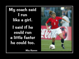 Inspirational USWNT Soccer Mia Hamm Quote Poster Print LIKE A GIRL Unique Gift - £16.23 GBP+