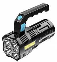 USB Rechargeable LED Flashlight Multi Function Portable w COB Side Lamp ... - $30.46