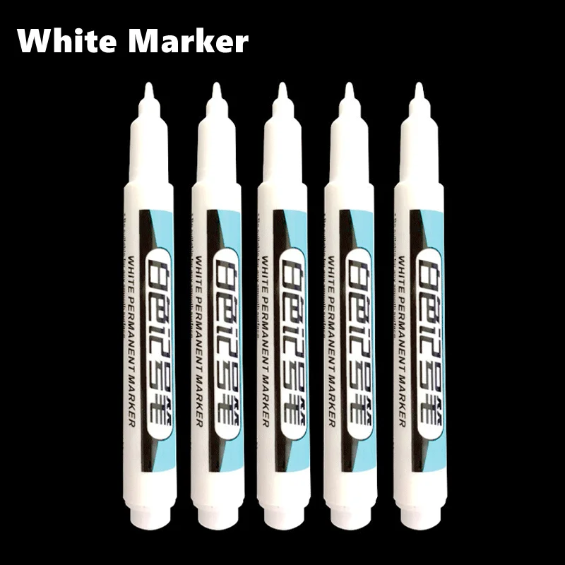 House Home 1/4Pcs White Permanent Paint Pen set for Wood Rock Plastic Leather Gl - £20.29 GBP