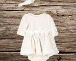 NWT Nannette Baby Girls White Velour Dress &amp; Headand Christmas Set 24 Mo... - $10.99