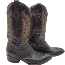 Mens Ferrini Brown Teju Lizard Almond Toe Western Cowboy Boots Size 11.5 D - $112.19