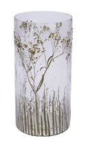 New Glasteelicht, Dry Flowers, Clear, 7 x 7 X 10 CM, Handmade, Germany - $14.87