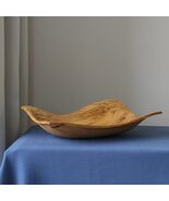 Handmade Willow Wood Bowl, Wavy Edge Rustic Salad Bowl, Rustic Centerpiece - $70.00