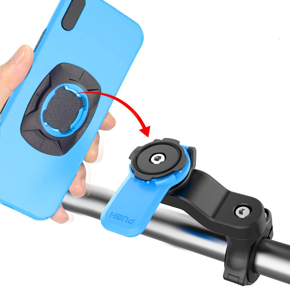 Sporting Blue Bike Phone Holder Motorcycle Bicycle A Stand MTB Bike Handlebar A  - £26.28 GBP