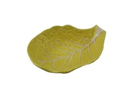 Vintage Portugal Secla Yellow Cabbage Leaf Large Serving Bowl  - $34.60