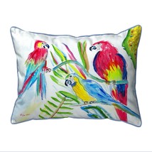 Betsy Drake Three Parrots Extra Large Zippered Pillow 20x24 - £62.21 GBP