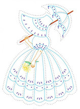 Jack Dempsey Needle Art Parasol Lady Quilt Block Set - £10.35 GBP