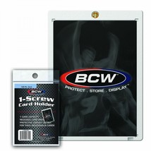 10 BCW 1-Screw Screwdown 120pt. Jersey &amp; Memorabilia Super Thk Card Holders - $21.55