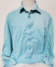 L- Indigo Palms by Tommy Bahama Blue Shirt 1 Pocket 46&quot; - £12.05 GBP