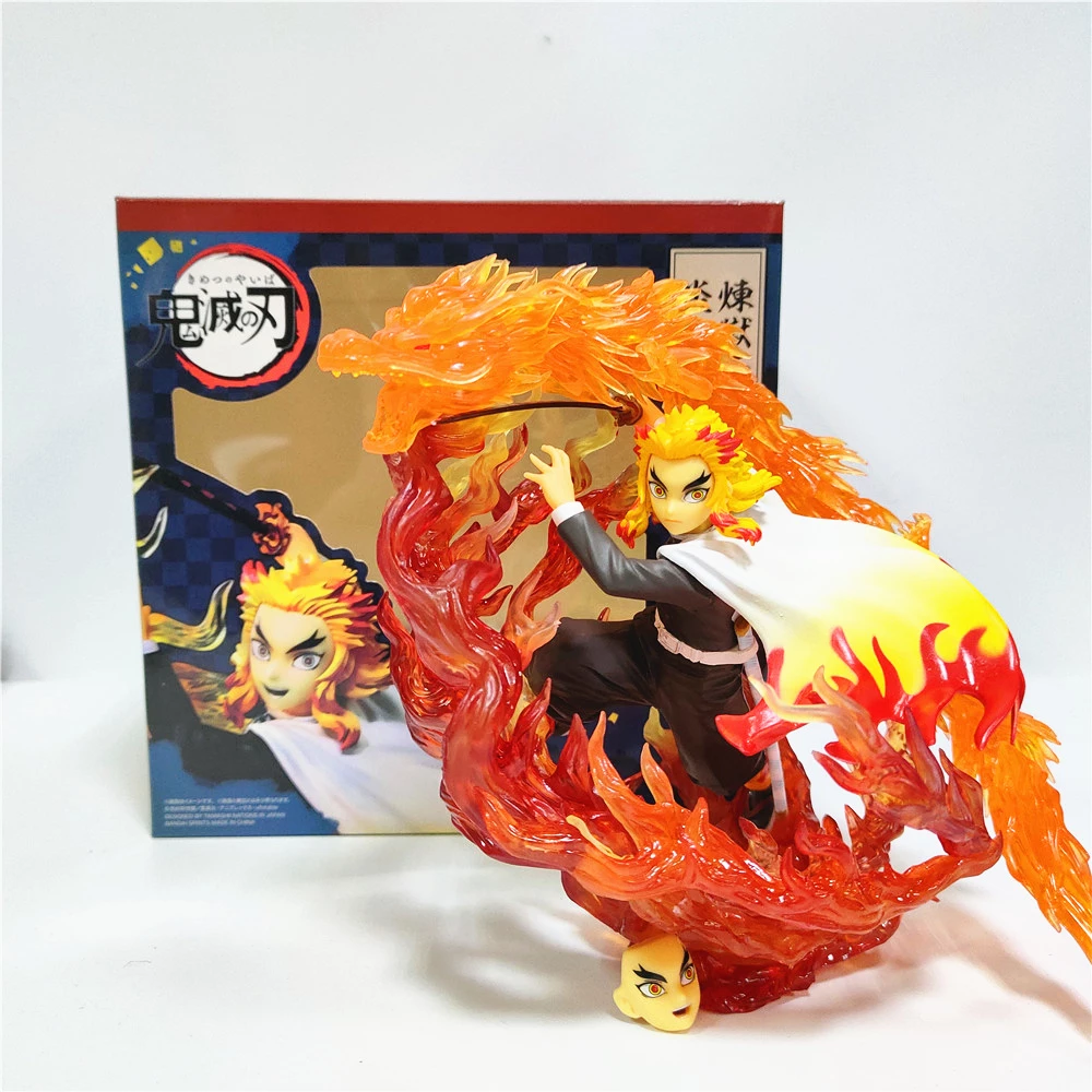 Anime Demon Slayer Rengoku Kyoujurou Zero Fire Dragon PVC 17cm Action Figure! - £33.01 GBP