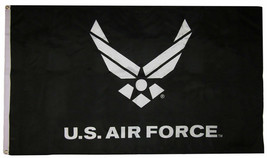 3x5 USAF U.S. Air Force Wings Black Polyester Flag 3&#39;x5&#39; Banner grommets (RAM) - £27.04 GBP