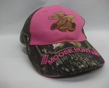 Moose Hunter Hat Pink Camo Hook Loop Baseball Cap - £15.81 GBP