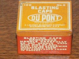 Vintage Du Pont Blasting Caps100 No. 6 Tin - $912.21 MXN