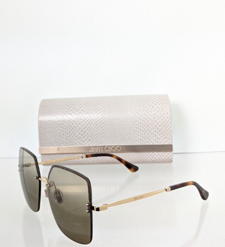 Brand New Authentic Jimmy Choo Sunglasses TAVI/S 01QHA Gold 60mm Frame TAVI Item image 2