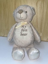 My First Bear Teddy Bear Rattle Kelly Toy Plush Stuffed Animal Stitched Eyes - $11.43