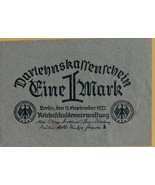 Germany 1 Mark Banknote, UNC  - $1.45