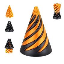 Spiral Fidget Toy Impossible Pyramid Passthrough Sculpture Red-Gold 3D P... - $49.51 MXN