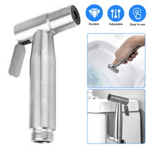 Stainless Steel Handheld Toilet Bidet Sprayer Bath Shower Water Pressure Control - £14.17 GBP